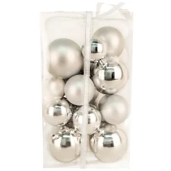 Online Christmas Forever BALLS BOXED 27PC 50/60/80MM SILVER SHINY/ MATT