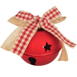 Sale Christmas Forever BELLRED 3.5″/80MM RED W/ PLAID RIBBON