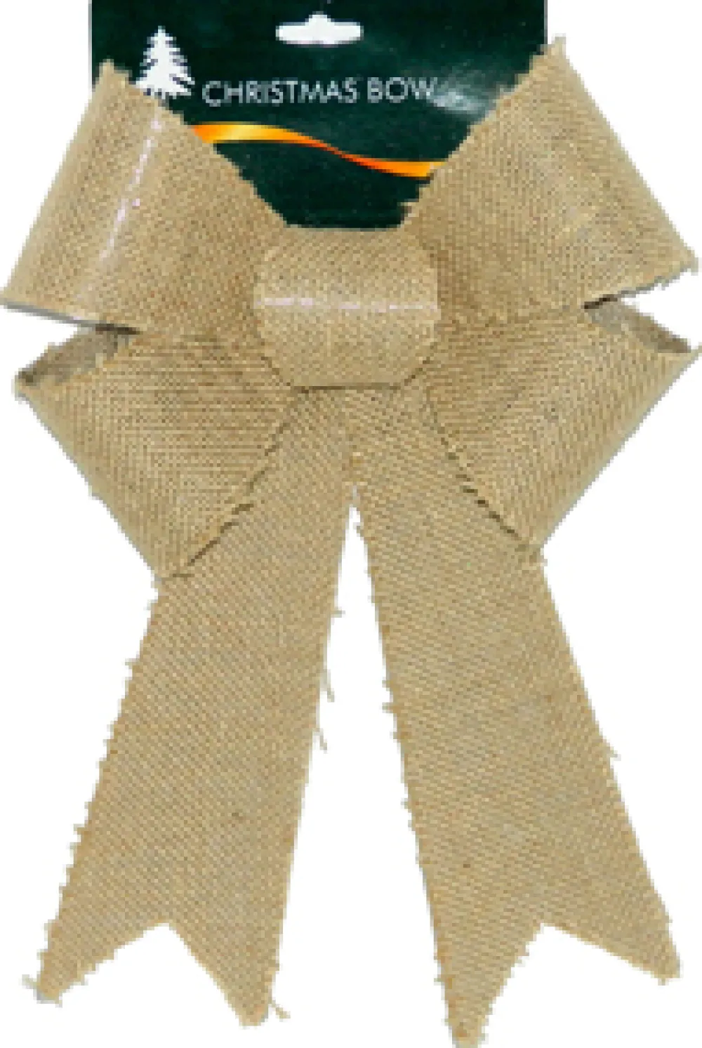 Online Christmas Forever BOW NATURAL BURLAP/PVC 9″ X 15″