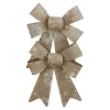 New Christmas Forever BOW NATURAL 2PC 5.5″x8″ PRE FORMED W/ WHITE SNOWFLAKE