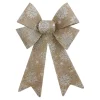 Clearance Christmas Forever BOW NATURAL 9″x15″ PRE FORMED W/ WHITE SNOWFLAKE