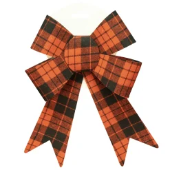 Hot Christmas Forever BOW RED/ BLACK PLAID 7″ X 12″