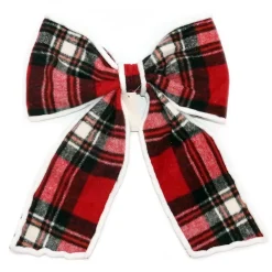 Best Christmas Forever BOW RED/ BLACK/ WHITE PLAID 11″ X14″