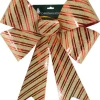 Outlet Christmas Forever BOW RED/ GOLD GLITTER 14″ X 20″ STRIPE PATTERN
