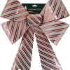 Outlet Christmas Forever BOW RED/ SILVER GLITTER 14″X20″ STIPE PATTERN