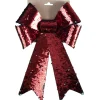 Online Christmas Forever BOW RED/ SILVER 2-TONE SEQUIN 9″ X 15″
