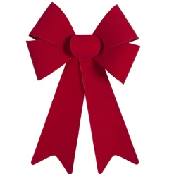Clearance Christmas Forever BOW RED VELVET 9″ X 15″ FORMED/ PVC BACKING