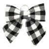 Sale Christmas Forever BOW SPONGE /FABRIC 13.5″ BLACK/ WHITE CHECK