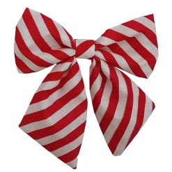 New Christmas Forever BOW SPONGE/FABRIC 8.5″ CANDY CANE STRIPE