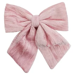 Best Christmas Forever BOW SPONGE/FABRIC 8.5″ PINK VELVET