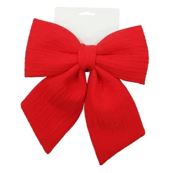 Discount Christmas Forever BOW SPONGE/FABRIC 8.5″ RED