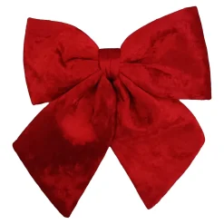 Online Christmas Forever BOW SPONGE/FABRIC 8.5″ RED VELVET