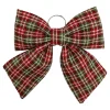 Discount Christmas Forever BOW SPONGE/FABRIC 13″ RED/GREEN/BEIGE PLAID