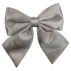 Hot Christmas Forever BOW SPONGE/FABRIC 8.5″ SILVER