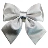 Hot Christmas Forever BOW SPONGE/FABRIC 13″ SILVER