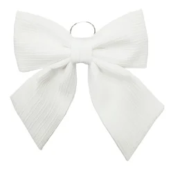 Best Christmas Forever BOW SPONGE/FABRIC 13.5″ WHITE
