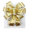 Clearance Christmas Forever BOW TREE TOPPER 11″ X 31″ SHINY GOLD WITH VELVET TRIM