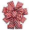 Outlet Christmas Forever BOW TREE TOPPER 11″x31″ CANCY CANE