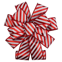 Outlet Christmas Forever BOW TREE TOPPER 11″x31″ CANCY CANE