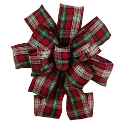 Best Christmas Forever BOW TREE TOPPER 11″x31″ PLAID