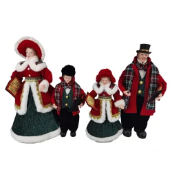 Discount Christmas Forever CAROLER FAMILY 4PC 13″-18″ RED/GREEN/BLACK