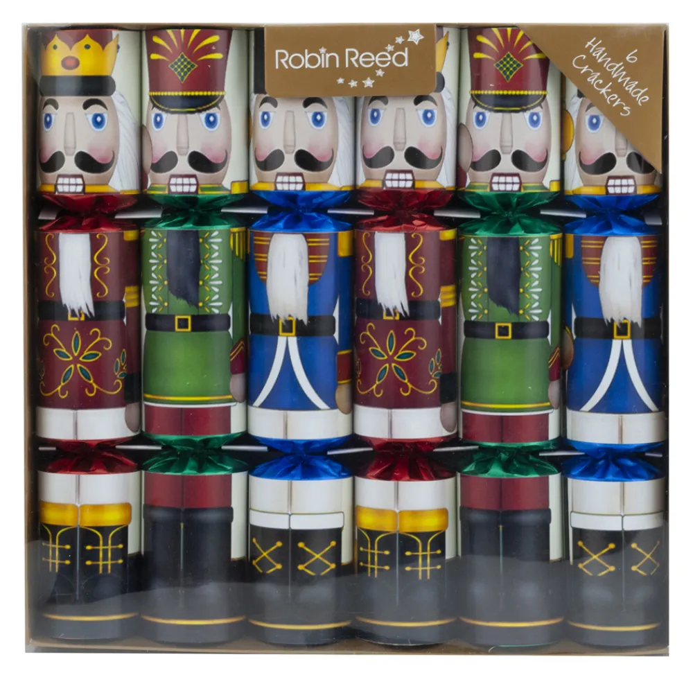 Best Christmas Forever CHRISTMAS CRACKER PREMIUM 6PCx12″ LARGE NUT CRACKER PRINT MULTI
