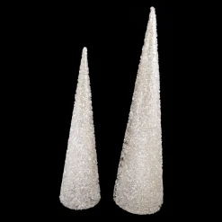 Sale Christmas Forever CONE TREE 24″/30″ CHAMP GLITTER 2PC