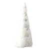 Sale Christmas Forever CONE TREE FUR FABRIC 16″ WITH SILVER SNOWFLAKE