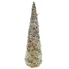 Best Christmas Forever CONE TREE NATURAL ROPE 15.5″ SNOW FROSTING