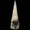 Christmas Forever CONE TREE WHITE 16″ LED W/ PINE CONES & BERRY