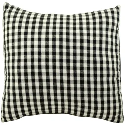 Sale Christmas Forever CUSHION DECORATIVE 14″ X 14″ WHITE/ BLACK CHECK