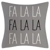 Hot Christmas Forever CUSHION DECORATIVE 16″x16″ “FA LA LA” GRAY/WHITE/BLACK