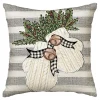 Outlet Christmas Forever CUSHION DECORATIVE 16″x16″ MITTENS IVORY/GRAY/GREEN