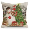 Outlet Christmas Forever CUSHION DECORATIVE 16″x16″ SNOWMAN SCENE