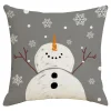 New Christmas Forever CUSHION DECORATIVE 16″x16″ SNOWMAN IVORY/GRAY