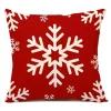 Best Christmas Forever CUSHION DECORATIVE 16″x16″ SNOWFLAKE RED/WHITE