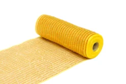 Clearance Christmas Forever DECOR MESH 10.5″ X 10 YDS GOLD/ COPPER METALIC
