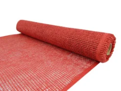 Hot Christmas Forever DECOR MESH 21″ X 5 YDS RED CRANBERRY BURLAP LOOK