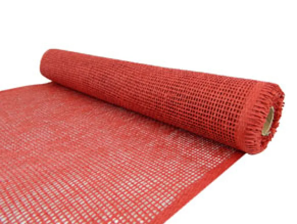 Hot Christmas Forever DECOR MESH 21″ X 5 YDS RED CRANBERRY BURLAP LOOK