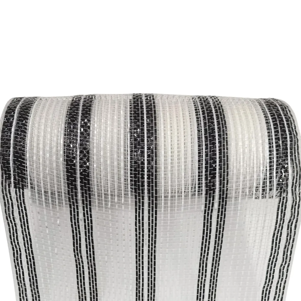 Online Christmas Forever DECOR MESH 10” X 10 YDS WHITE BLACK