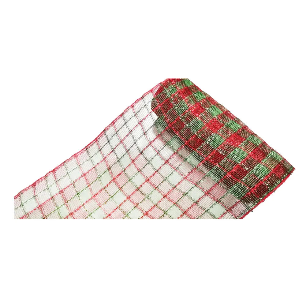 Best Christmas Forever DECOR MESH 10.5″X10 YDS CHK RED/GREEN CHECKERD