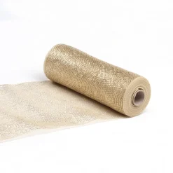 Discount Christmas Forever DECOR MESH 10.5″x10 YDS SF CHAMPAGNE FULL SPARKLE