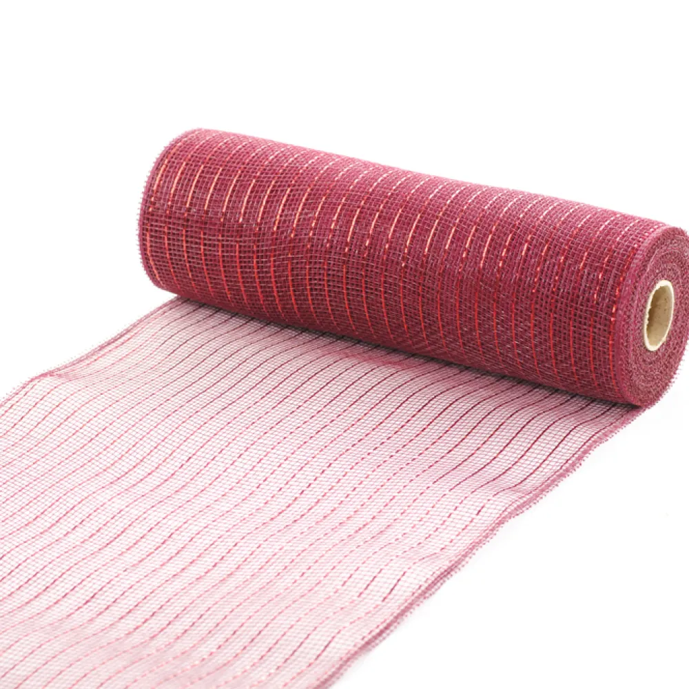 Clearance Christmas Forever DECOR MESH 10.5″x10 YDS SP BURGUNDY SPARKLE