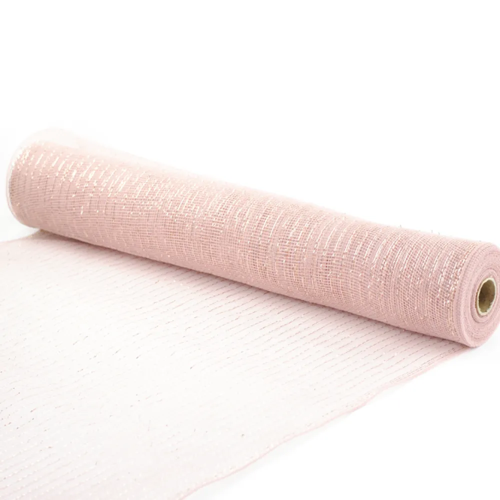 Christmas Forever DECOR MESH 10.5″x10 YDS SP PINK/ROSE GOLD SPARKLE