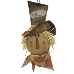 Outlet Christmas Forever FALL SCARECROW HEAD HUSK BOY HANGING 17″ ORANGE/MULTI