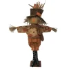 Clearance Christmas Forever FALL SCARECROW HUSK BOY STANDING ON BASE 33.5″ ORANGE/MULTI