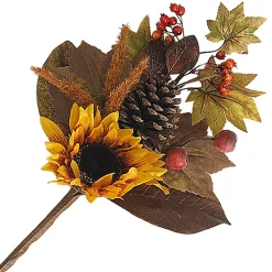 Online Christmas Forever FALL SPRAY 20″ SUNFLOWER/PUMPKIN PINECONE W/ MIXED LEAF ORANGE/YELLOW