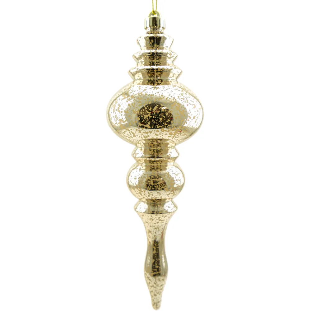 Clearance Christmas Forever FINIAL 306MM/14″ MERCURY FINISH CHAMPAGNE