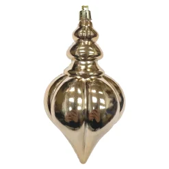 Best Christmas Forever FINIAL 150MM/6″ SHINY ROSE GOLD RIBBED