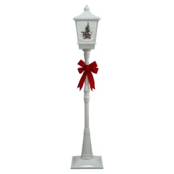Clearance Christmas Forever FLOOR LANTERN WITH SANTA & CHILD SWING SNOWING SCENE 72″